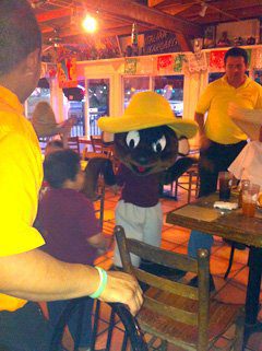 La Chalupa - Person in Mouse Costume Entertaining Kids